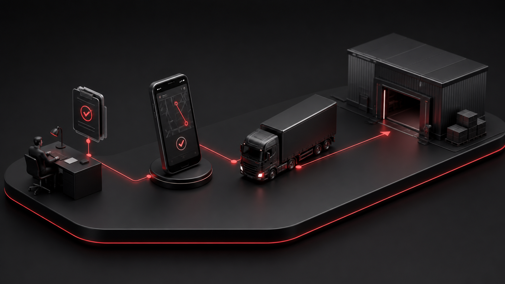 Auftrag in der mobilen Fahreransicht